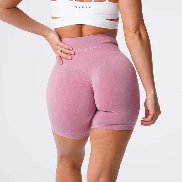 NVGTN - Pastel Pink Pro Seamless Shorts - Picture 1 of 5